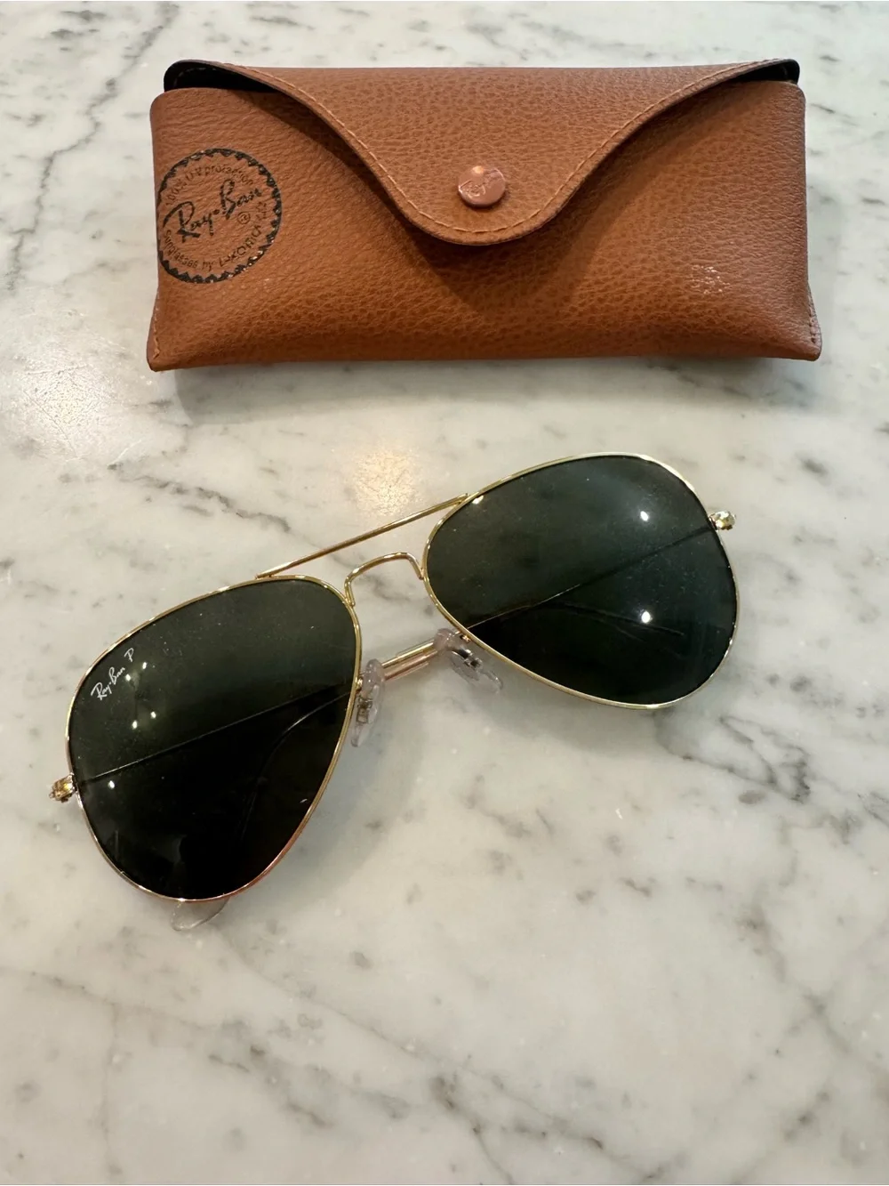 Ray-Ban Classic Aviator Sunglasses RB3025 polarized lenses-unworn